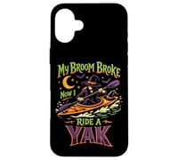 Kayaking Kayak Halloween Witch My Broom Broke Now I Ride A Case for iPhone 16 Plus
