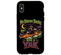 Kayaking Kayak Halloween Witch My Broom Broke Now I Ride A Case for iPhone X/XS