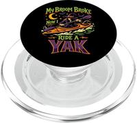 Kayaking Kayak Halloween Witch My Broom Broke Now I Ride A PopSockets PopGrip for MagSafe