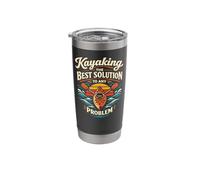 Kayaking Kayak Kayaking The Best Solution to Any Problem Stainless Steel Insulated Tumbler