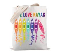 Kayaking Tote Bag Live Love Kayak Tote Bag Canoeing Tote Bag Paddling Sport Tote Bag Kayaking Lover Gift