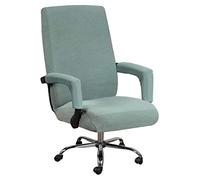 KAYBTNT Office Chair Cover Stretchable, Home Computer Chair Cover with Armrest Covers, Universal Washable Removable Spandex Stretch Non Slip Desk Chair Cover,Green,Size XL