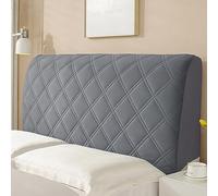 KAYBTNT Thicken Quilted Headboard Cover, Soft Stretch Bed Headboard Slipcover, Universal Full Size Short Plush Dustproof Protectors Covers for Queen, King, Dorm, Bedroom Decorations,Dark Gray,180cm