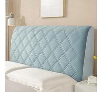KAYBTNT Thicken Quilted Headboard Cover, Soft Stretch Bed Headboard Slipcover, Universal Full Size Short Plush Dustproof Protectors Covers for Queen, King, Dorm, Bedroom Decorations,Blue,120cm