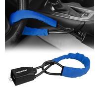 KAYCENTOP Car Steering Wheel Lock, Seat Belt Lock, Anti-Theft Device, Max 17 Inch Length, Small and Light-Weight, Multi-Functional, Fit Most Vehicle, SUV, Golf Cart Security (Blue)