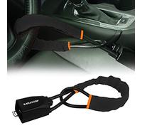 KAYCENTOP Car Steering Wheel Lock, Seat Belt Lock, Anti-Theft Device, Max 17 Inch Length, Small and Light-Weight, Multi-Functional, Fit Most Vehicle, SUV, Golf Cart Security (Black)