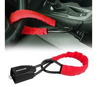 KAYCENTOP Car Steering Wheel Lock, Seat Belt Lock, Anti-Theft Device, Max 17 Inch Length, Small and Light-Weight, Multi-Functional, Fit Most Vehicle, SUV, Golf Cart Security (Red)