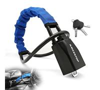 KAYCENTOP Car Steering Wheel Lock to Seat Belt Lock, Anti-Theft Device, Max 17 Inch Length, Small and Light-Weight, Multi-Functional, Fit Most Vehicle, SUV, Golf Cart Security (Blue)