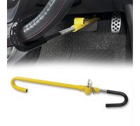 KAYCENTOP Car Steering Wheel to Brake Pedal Lock Auto Security Product Anti-Theft Lock Device Bright Yellow Universal