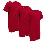 Kaycey 3 Pack Adaptive Clothing Kids - Short Sleeve Popper Vest Bodysuit Crotch Snap Closure | Soft Cotton Tagless Sensory Undershirt | Special Needs Clothing Boys & Girls with Autism