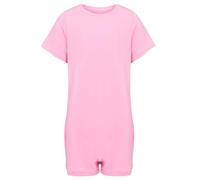 Kaycey Popper Vest Short Sleeve Bodysuit With Crotch Snap Closure, Adaptive Clothing for Adults & Big Kids with Special Needs, Soft Cotton, Pink, Small