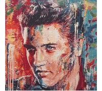 Kayes Textiles Celebrity Icons Decorative Tapestry Panel Collection, Featuring Marilyn Monroe, Freddie Mercury, Michael Jackson, Amy Winehouse, Elvis Presley for Cushions and Bags (Elvis Presley)