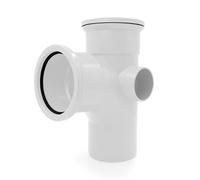 Kayflow 110mm Soil Pipe Fitting (S14) - 90° Branch (Double Socket), White