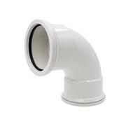 Kayflow 110mm Soil Pipe Fitting (S3) - 90° Bend (Double Socket), White