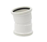 Kayflow 110mm Soil Pipe Fitting (S6) - 15° Bend (Double Socket), White