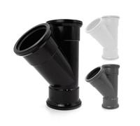 Kayflow 110mm Soil (S13) - 45 Deg Branch (Triple Socket), Black