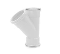 Kayflow 110mm Soil (S13) - 45 Deg Branch (Triple Socket), White