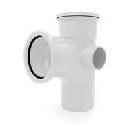 Kayflow 110mm Soil (S14) - 90 Deg Branch (Double Socket), White