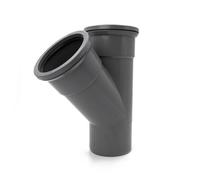 Kayflow 110mm Soil (S15) - 45 Deg Branch (Double Socket), Grey