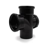 Kayflow 110mm Soil (S18) - Access Junction (Double Socket), Black