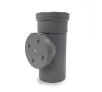 Kayflow 110mm Soil (S25) - Straight Access Pipe (Single Socket), Grey