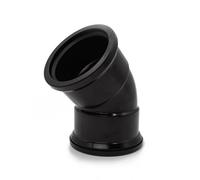 Kayflow 110mm Soil (S4) - 45 Deg Bend (Double Socket), Black