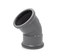 Kayflow 110mm Soil (S4) - 45 Deg Bend (Double Socket), Grey