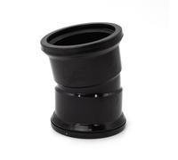 Kayflow 110mm Soil (S6) - 15 Deg Bend (Double Socket), Black