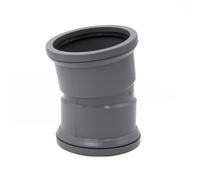 Kayflow 110mm Soil (S6) - 15 Deg Bend (Double Socket), Grey