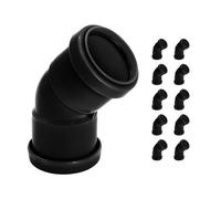 Kayflow 32mm Push-Fit 45 Degrees Swept Bend (Double Socket) (10 Pack) - Black