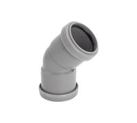 Kayflow 32mm Push-Fit 45 Degrees Swept Bend (Double Socket) - Light Grey