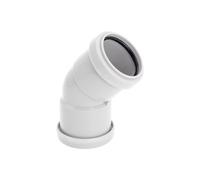 Kayflow 32mm Push-Fit 45 Degrees Swept Bend (Double Socket) - White
