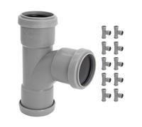 Kayflow 32mm Push-Fit 88 Degrees Swept Branch (Triple Socket) (10 Pack) - Light Grey