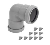 Kayflow 32mm Push-Fit 90 Degrees Knuckle Bend (Double Socket) (10 Pack) - Light Grey