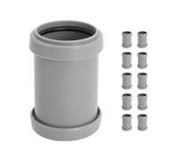 Kayflow 32mm Push-Fit Coupler (Double Socket) (10 Pack) - Light Grey