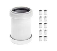 Kayflow 32mm Push-Fit Coupler (Double Socket) (10 Pack) - White