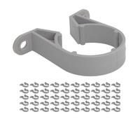 Kayflow 32mm Push-Fit Pipe Clip (50 Pack) - Light Grey