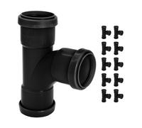 Kayflow 40mm Push-Fit 88 Degrees Swept Branch (Triple Socket) (10 Pack) - Black