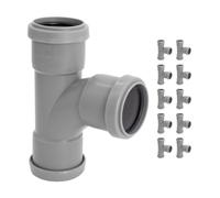 Kayflow 40mm Push-Fit 88° Swept Branch (Triple Socket) (10 Pack) - Light Grey