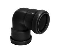 Kayflow 40mm Push-Fit 90 Degrees Knuckle Bend (Double Socket) - Black