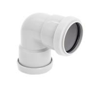 Kayflow 40mm Push-Fit 90 Degrees Knuckle Bend (Double Socket) - White