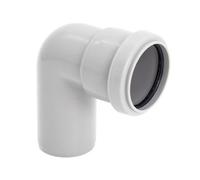 Kayflow 40mm Push-Fit 90 Degrees Knuckle Bend (Single Socket) - White