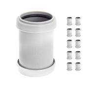 Kayflow 40mm Push-Fit Coupler (Double Socket) (10 Pack) - White