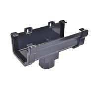 Kayflow Ogee 120mm Gutter Running Outlet - Anthracite Grey