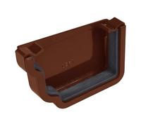Kayflow Ogee 120mm Gutter Stopend (Left) - Brown