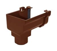 Kayflow Ogee 120mm Gutter Stopend Outlet (Left) - Brown