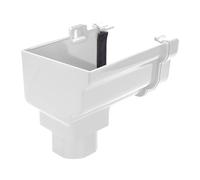 Kayflow Ogee 120mm Gutter Stopend Outlet (Left) - White