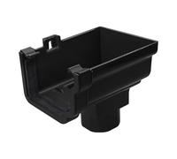 Kayflow Ogee 120mm Gutter Stopend Outlet (Right) - Black