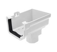 Kayflow Ogee 120mm Gutter Stopend Outlet (Right) - White