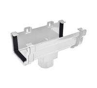 Kayflow Ogee Gutter Running Outlet - White